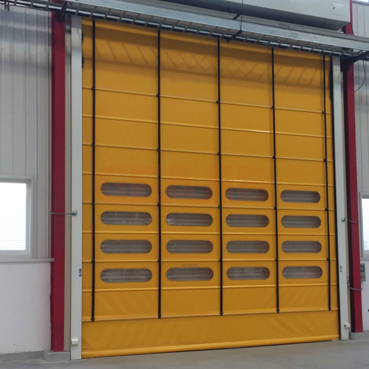 Easy Maintenance Fold up Replaceable Curtain High Speed Sliding Stacking Doors