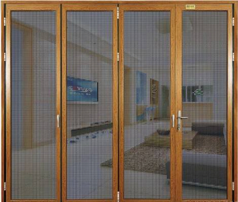 Invisible Trackless Folding Screen Door with Retractable Sliding Aluminum Alloy Frame Sand &Mosquito Proof Windowdoor &amp; Window