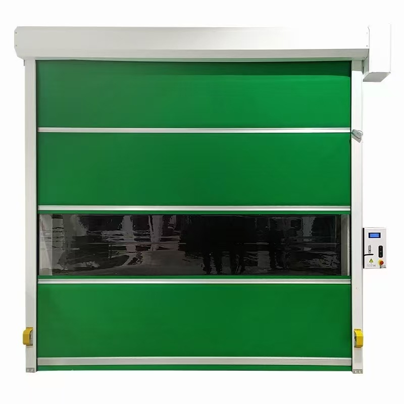 High-Speed Industrial Rolling Shutter Automatic PVC Fast Aluminum Alloy Frame Sensor Door for Quick Access Solutions