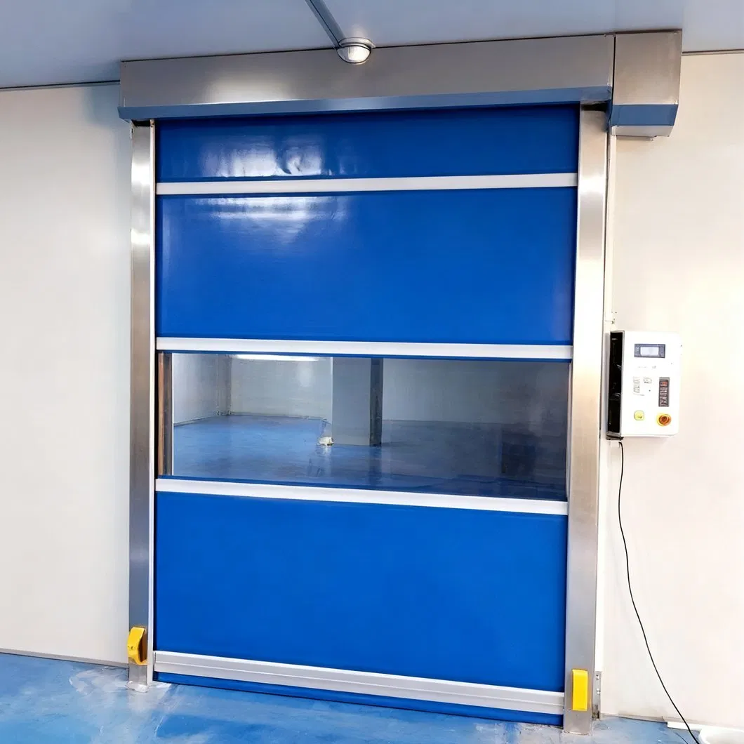 High-Speed Industrial Automatic Roll-up Door for Cold Storage Warehouses Photocell Sensor Safety