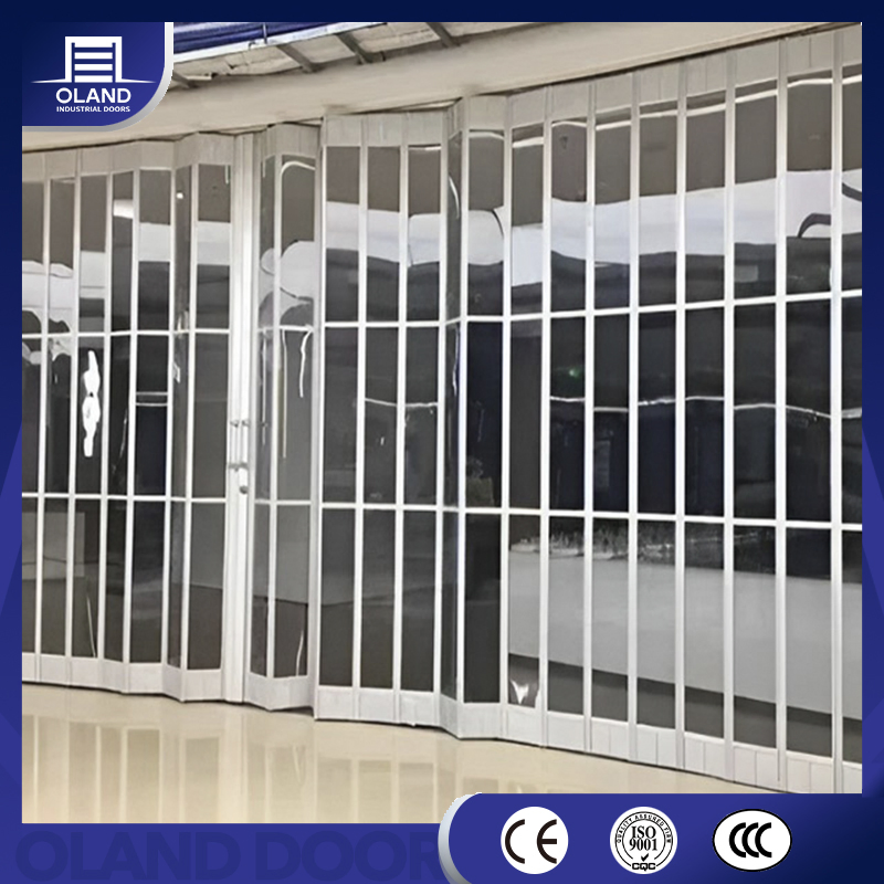 Commercial Security Automatic Folding Grille Sliding Folding Shutter Door/Transparent Folding Door