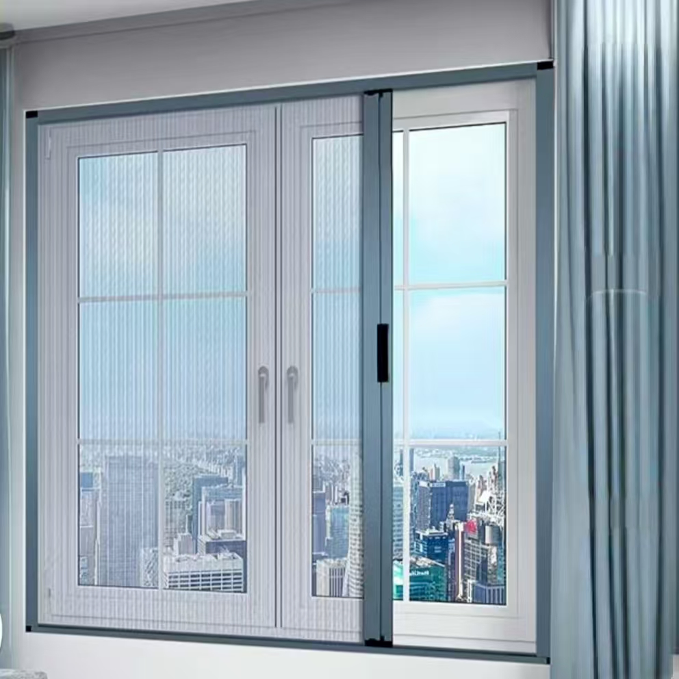 Factory Price Customized Ultra-Thin Narrow-Frame Mosquito-Proof Retractable Window Screen Door