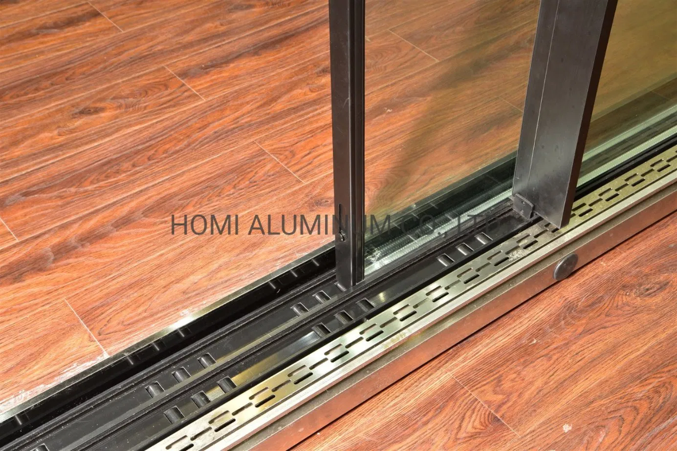 Slim Sliding Door Aluminium 6063-T5 Powder Coating Panoramic View