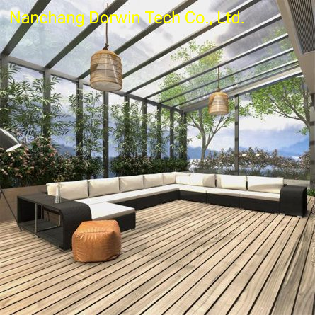 Four Season Wall Mounted Backyard Aluminum Glass Enclosures House Sunroom Extension Conservatory