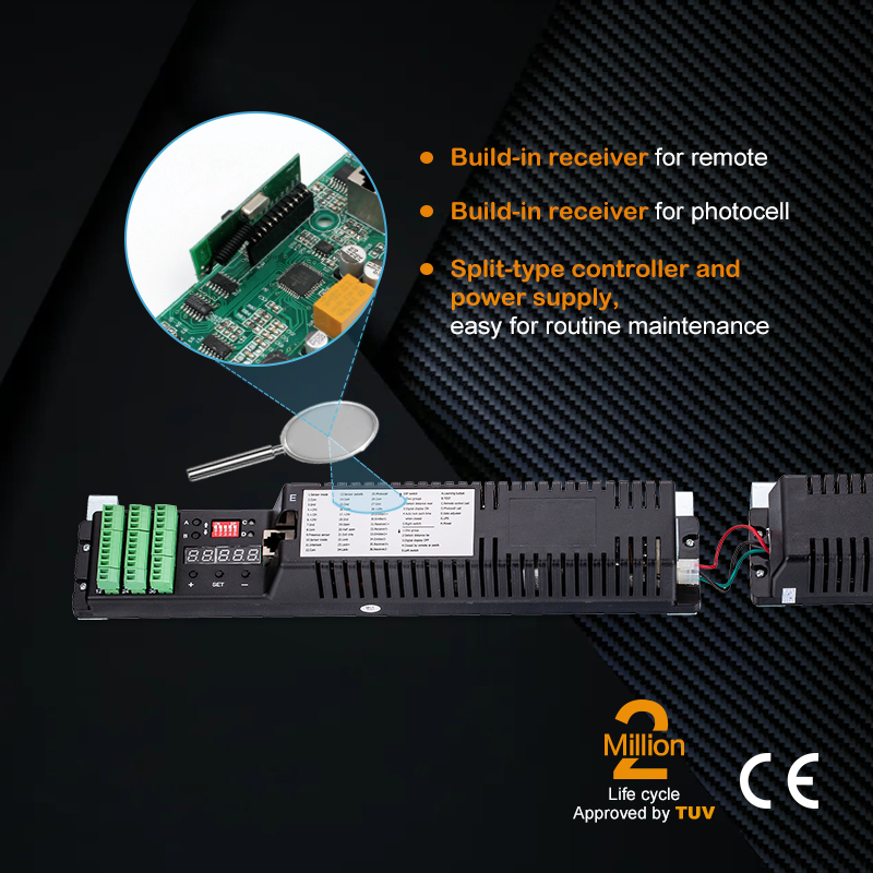 150kg Xc90 Commercial 24V Motor Frameless Remote Control Single Side Automatic Electric Glass Sliding Sensor Doors for Shopping Mall/Office