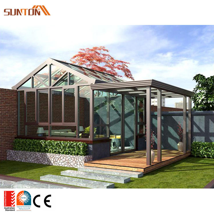 Garden Insulated Glass Roof Sun Rooms Aluminium House Backyard Large 4 Season Conservatory for Sale