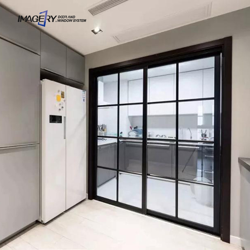 Hotel Outdoor Slim Slide Villa Patio Glass Panoramic Aluminum Frame Sliding Doors