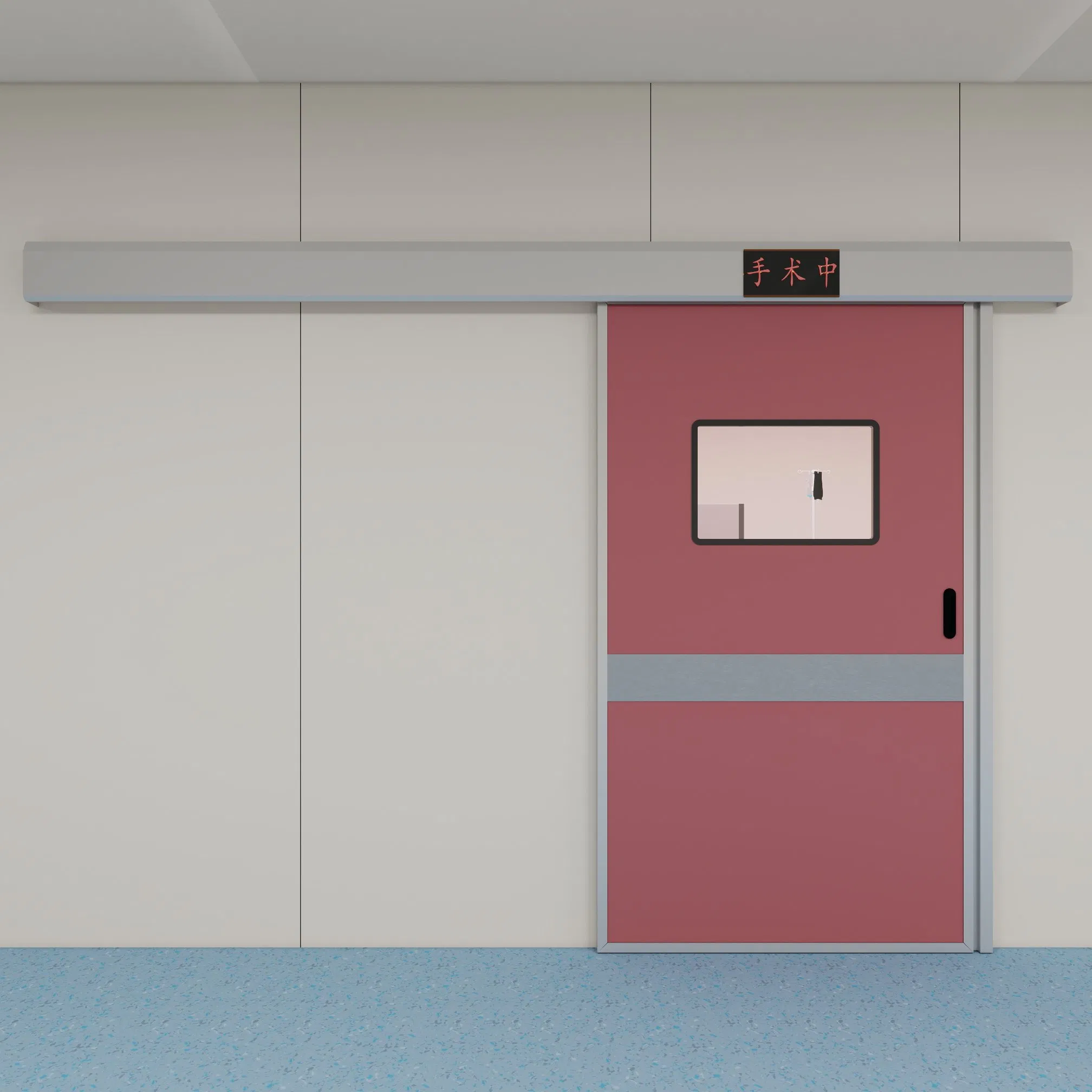 Fire-Resistant Automatic Swing Door with Emergency Push Bar and Safety Sensor for Hospital