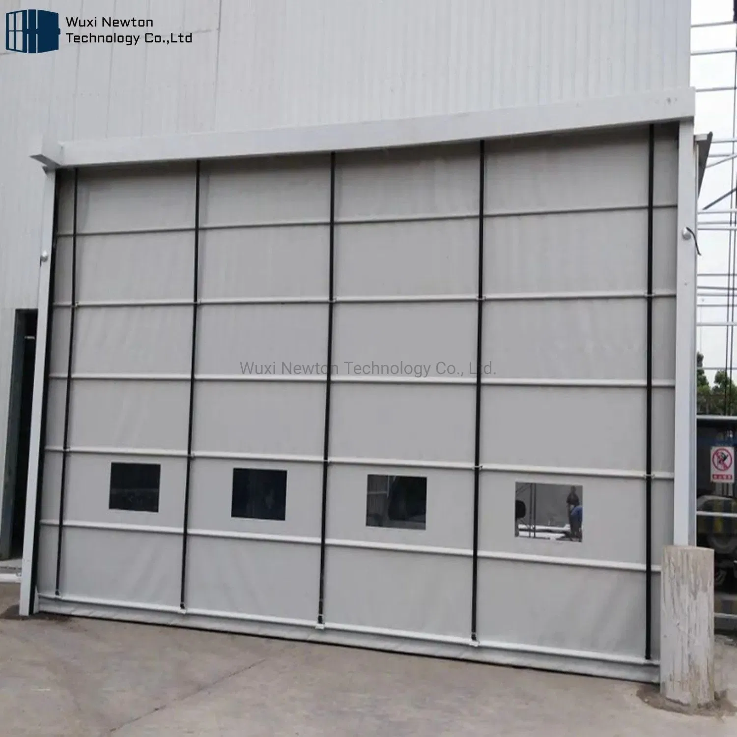 Exterior PVC Doors Prices Fast Acting High Speed Stacking Sliding Door for Feed Mill