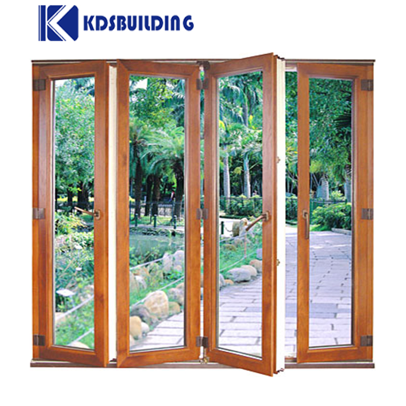 Kdsbuiling Exterior Accordion Thermal Break Sound Insulation Sliding Retractable Fly Screens Bi Folding Doors