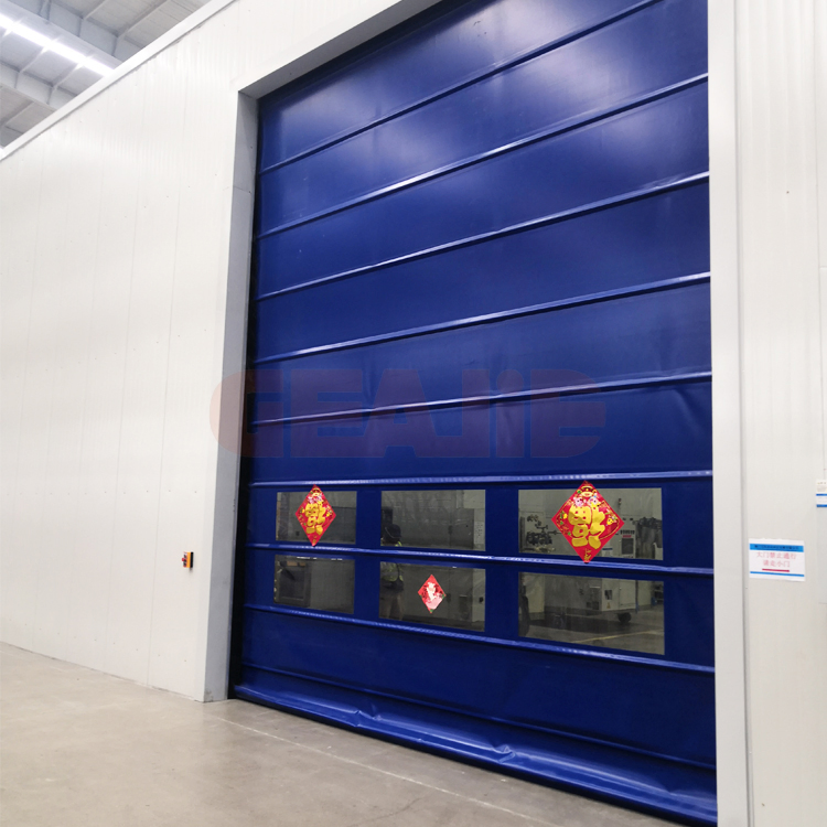 Automatic Industrial PVC High Speed Roll up Sliding Stacking Door