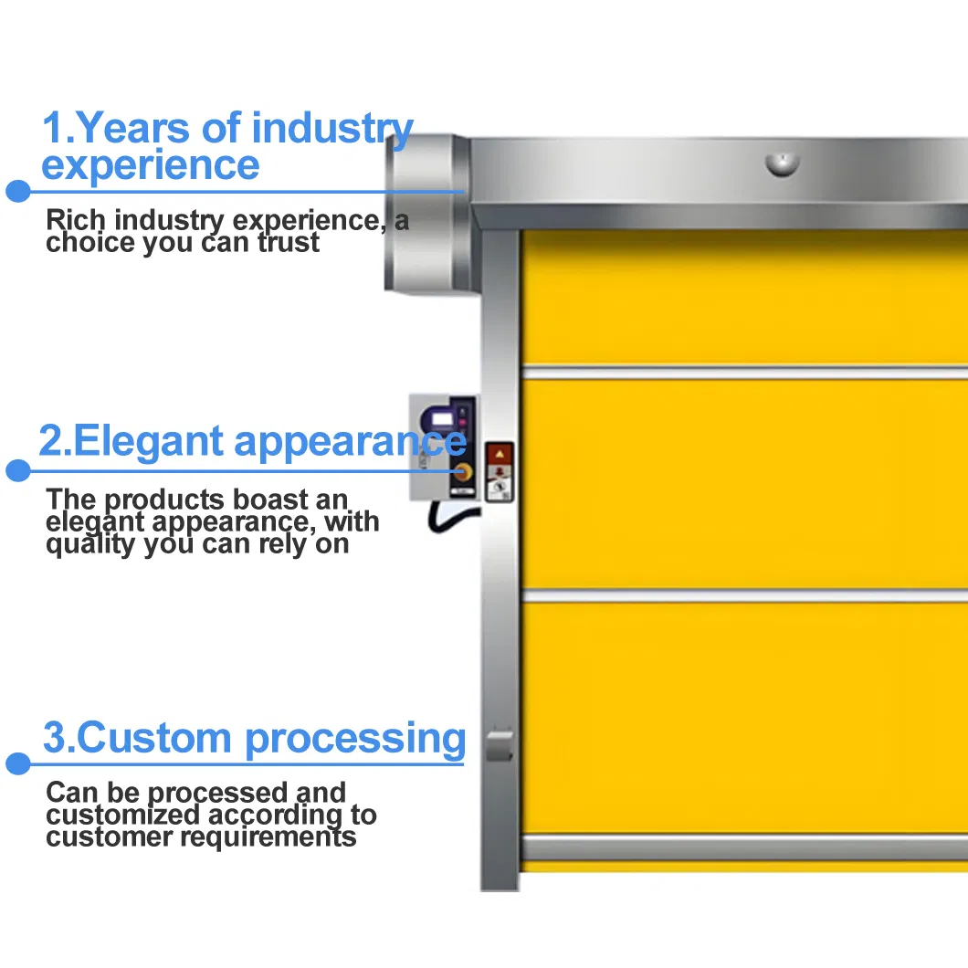 High-Speed Industrial Automatic Roll-up Door for Cold Storage Warehouses Photocell Sensor Safety
