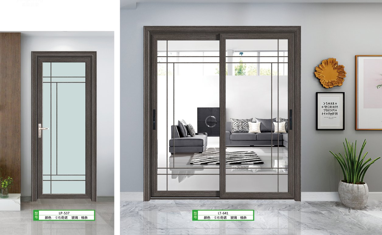 Corrosion Proof Aluminum Sliding Door Thermal Break Aluminum Doors with Tempered Glass in Foshan