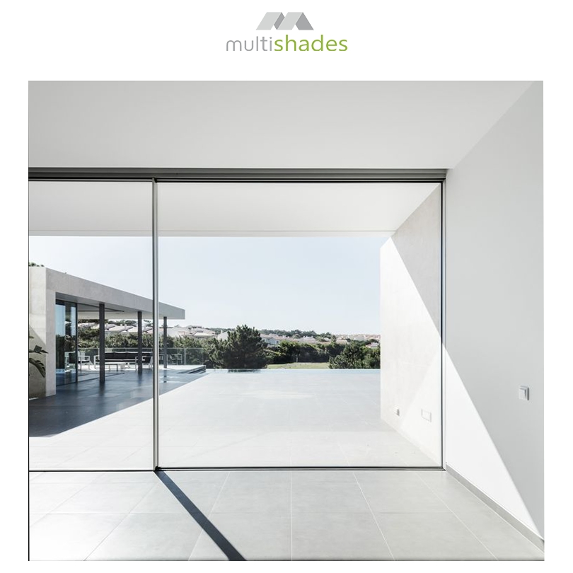 Ultra Slim Frame Panoramic Sliding Door with Low E Electric Technology