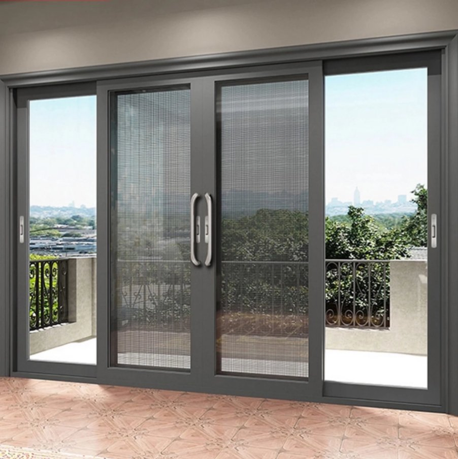 Exterior Aluminum Balcony Luxury Aluminium Multi Sliding Stacking Patio Door System/Waterproof- Windproof and Anti-Loosening Sliding Door