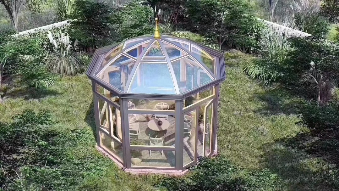 Casa Patio Casette Giardino Hexagon Polygon Terrarium Glass House Victorian Conservatory