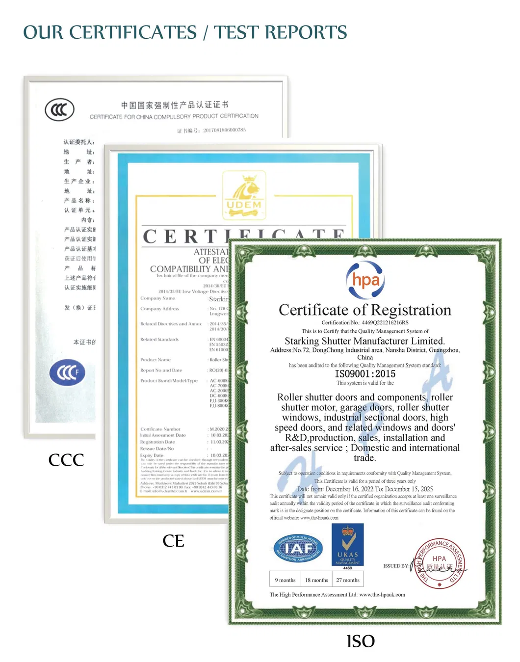 Certification