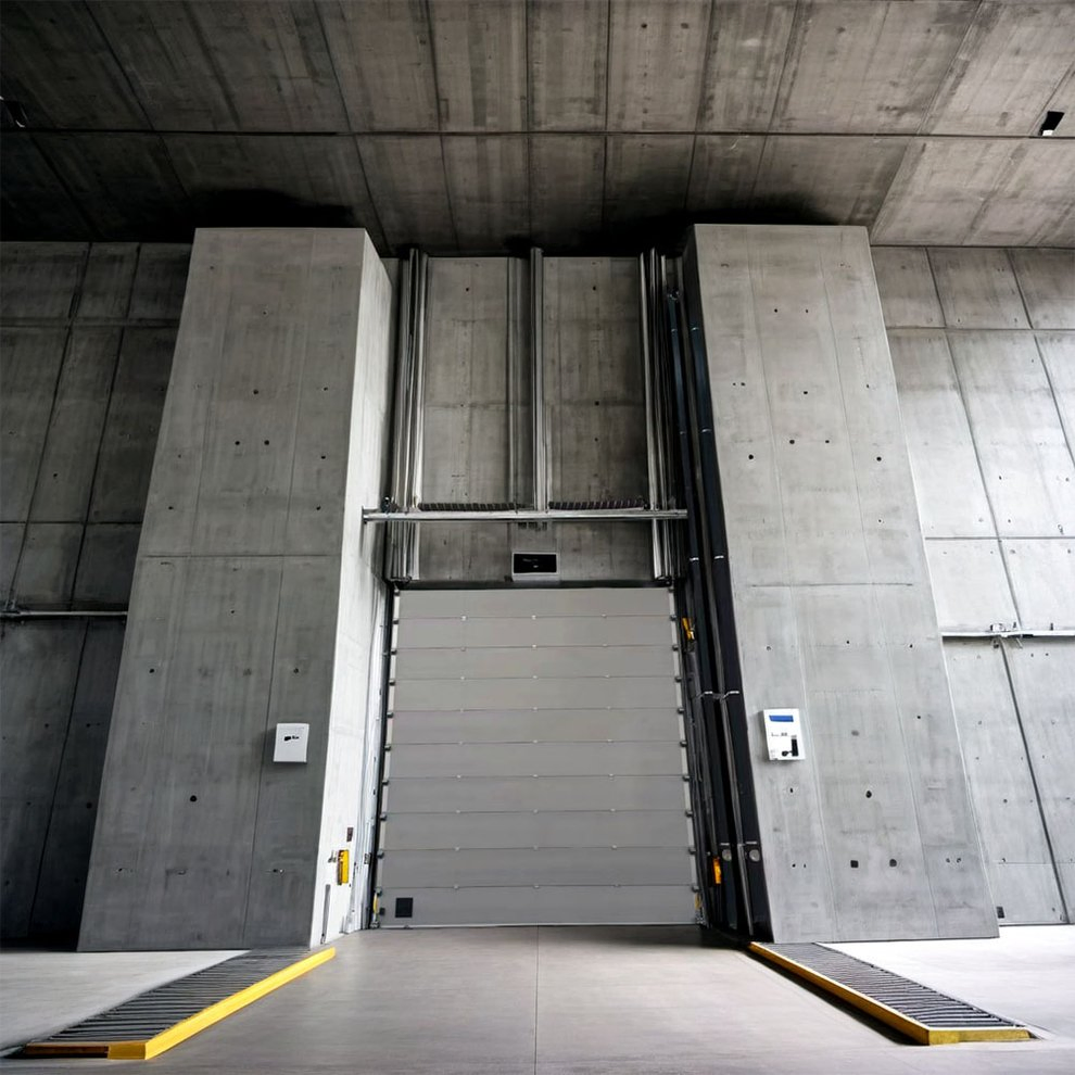 Loading Bay Heavy Duty Safety Sensor Insulated Automatic High Speed Lift Door