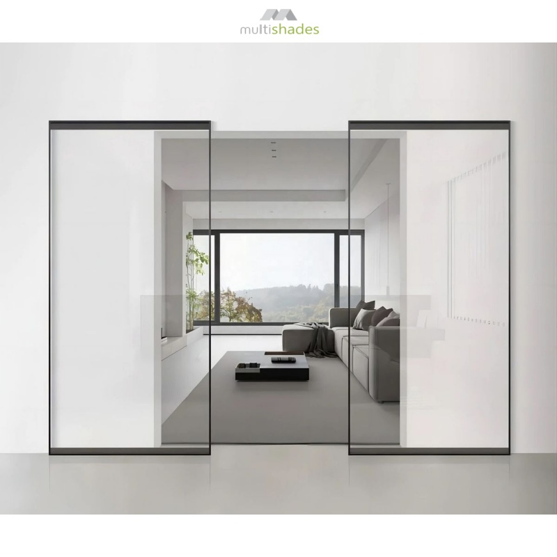 Multishades Premium Aluminum Profile Glass Sliding Door Minimalism Interior Pocket Door Concise Style Sliding Door