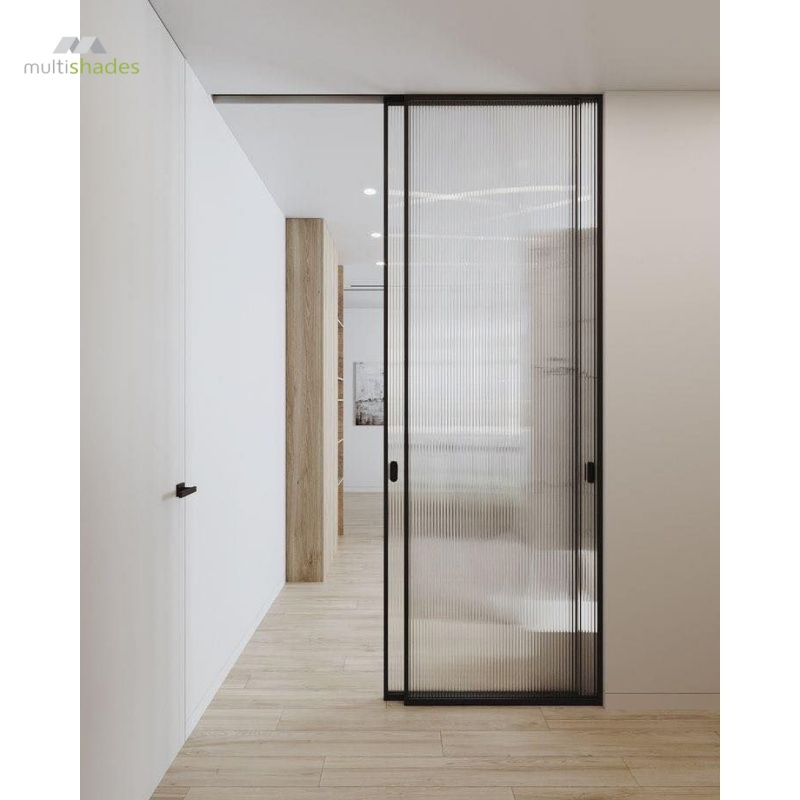 Multishades Premium Aluminum Profile Glass Sliding Door Minimalism Interior Pocket Door Concise Style Sliding Door