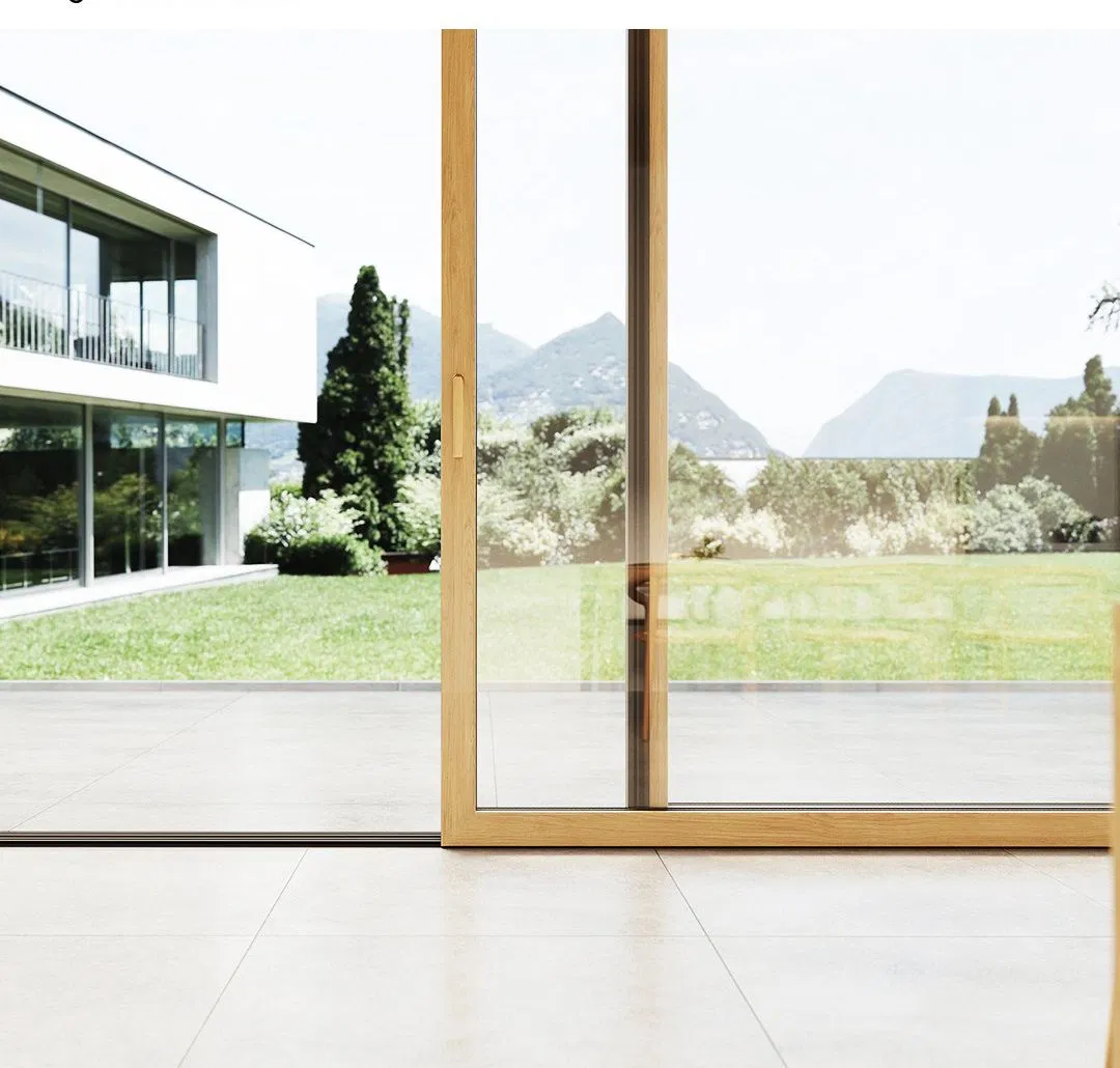 Multi-Chamber Design Pocket Sliding Door Timber-Aluminum Sliding Door for Hotel Patio