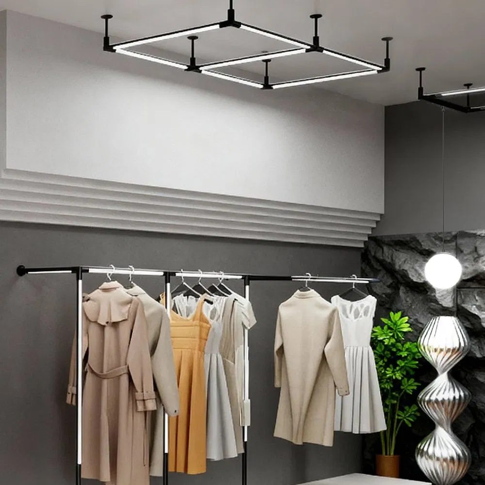 Built-in LED Lighting Display Stand Clothes Rack Cabinet Linear Magnetic Track Light for Clothing Jewelry