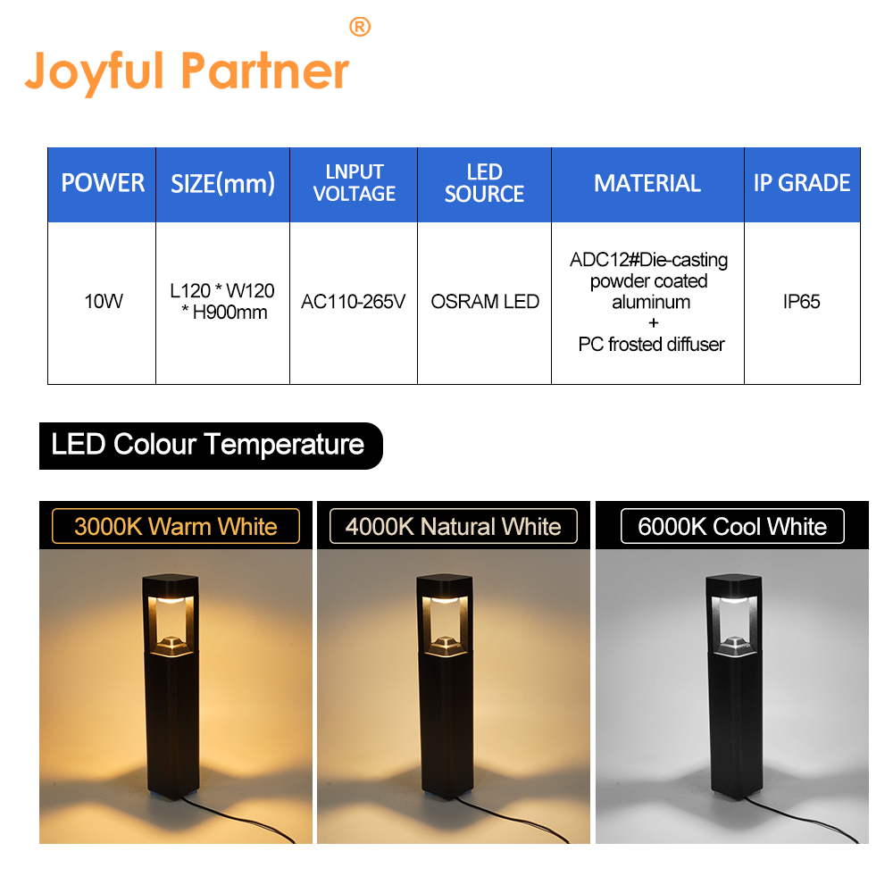 Hot Sell IP65 Waterproof Decoration Garden Courtyard Patio Lights Led Outdoor Bollard Post Light Outdoor LED Lawn Light