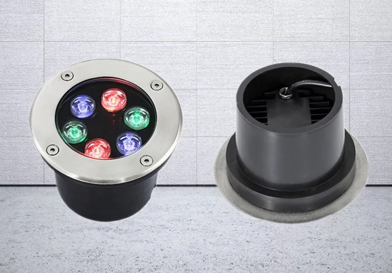 LED Round Waterproof IP67 Stainless Steel Outdoor Floor Recessed Underground Inground Garden Light