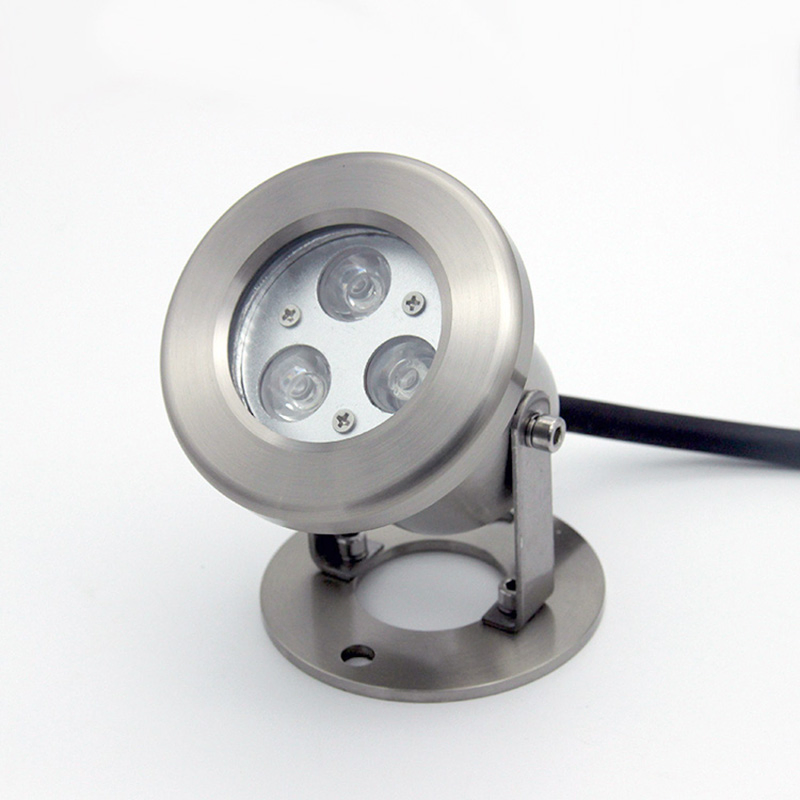 Outdoor 12V 24V IP68 Waterproof Stainless Steel LED Pool Fountain Underwater Light