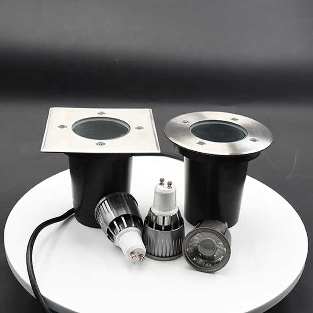 Round GU10 G5.3 MR16 IP67 Waterproof Stainless Steel Recessed Underground Inground Floor Buried Uplight Light