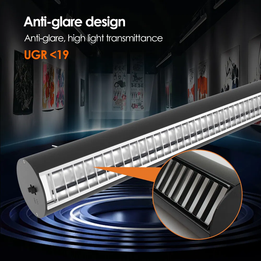 DIP Switch Power Indirect Light Linear Lighting for Shcool and Office