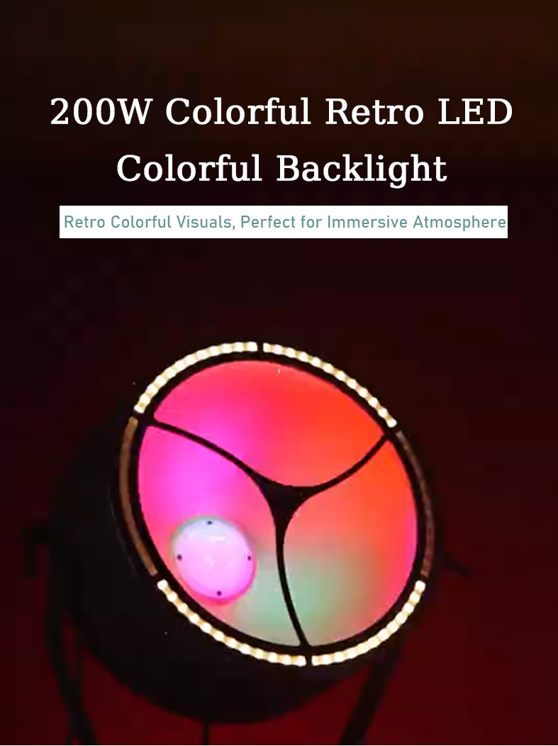 200W RGBW LED Spotlights with Colorful Backlight for Garden Party Poolside Wedding Theatre Club Events