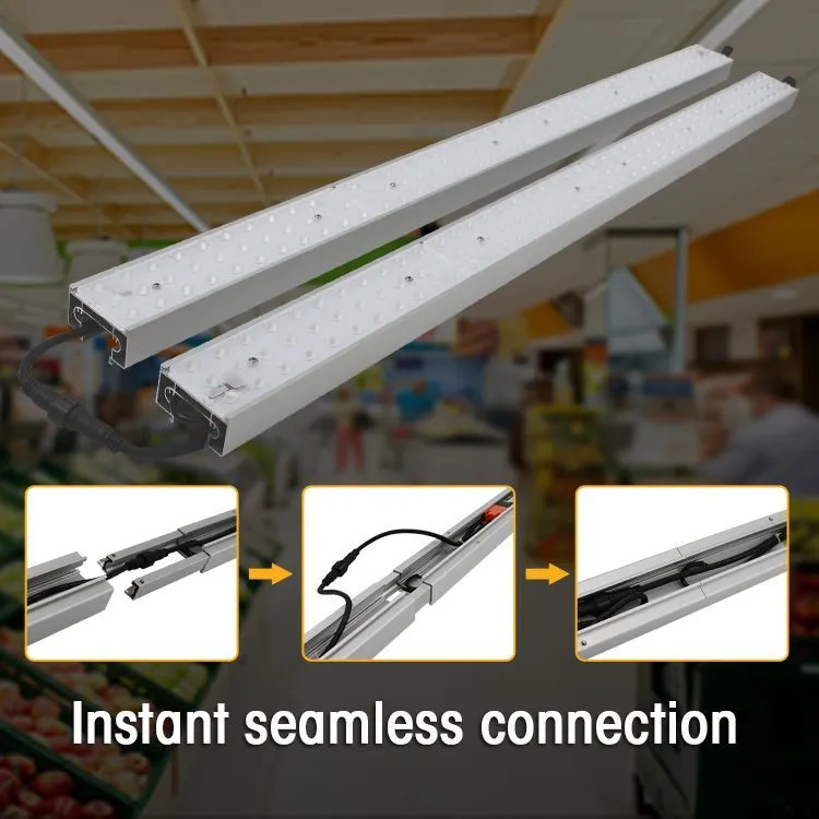 IP40 Ik09 Linear Light with Instant Seamless Connection 140lm/W Luminous Efficacy