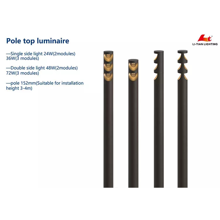 LED 12W IP65 Waterproof Post Bollard Light Modern Landscape Path Outside Backyard Lawn Garden Outdoor Lamp Garden Pole