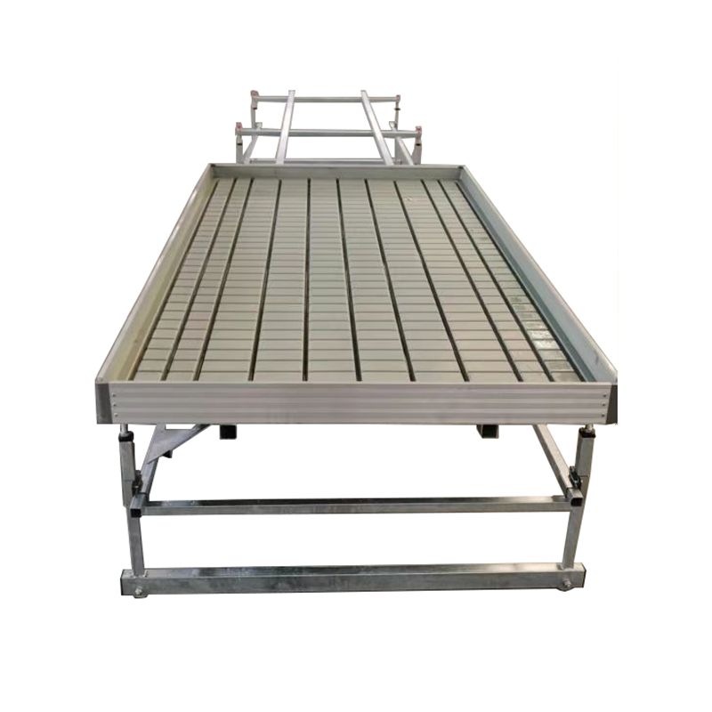V-Track Hydroponic Rolling Benches Grow System With ABS Plastic Tray