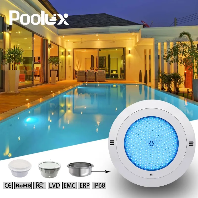 Poolux New Design IP68 18W/25W/35W/42W Resin Filled LED Underwater Swimming Pool Light