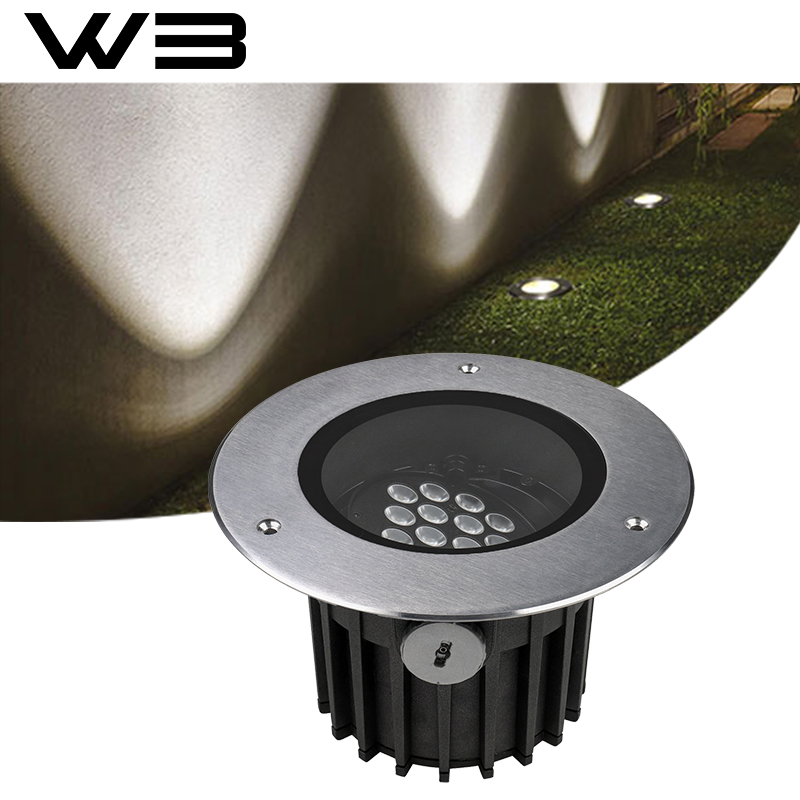 LED RGB Premium 6W IP67 Waterproof White Buried Recessed Inground Lighting Ground Uplight White LED Underground Light
