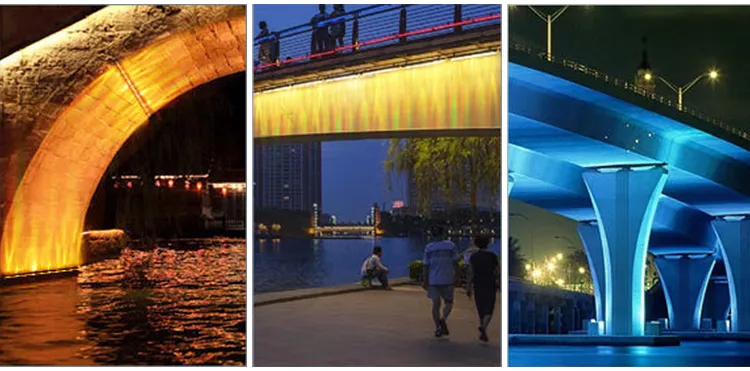 Outdoor Dynamic LED Water Wave Ripple Light Wall Washer RGBW 4 in 1 Water Pattern Building Landscape Light
