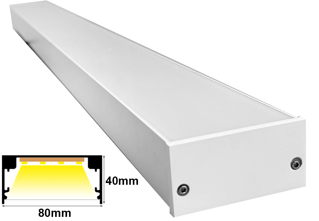Waterproof Modern Suspended Indoor LED Lienar Light 20W 40W 50W 60W 80W Home Office Commercial Linear LED Pendant Light