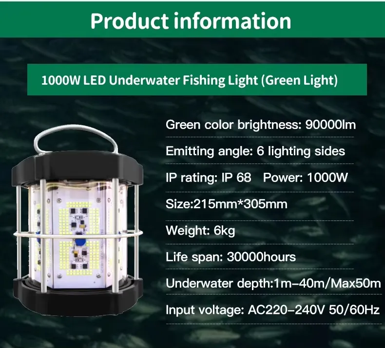 LED underwater fishing light