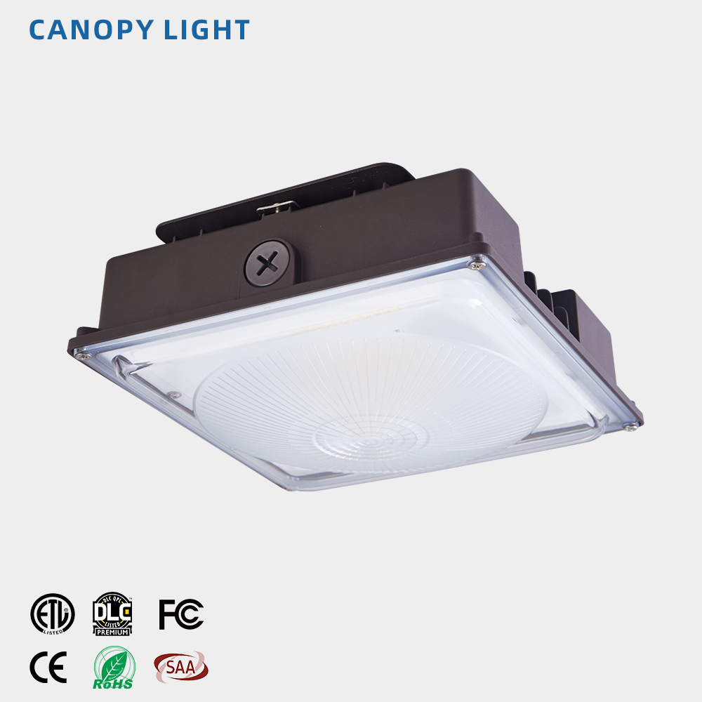Commercial Petrol Station LED Canopy Light 55W IP65 Rating Die Casting Aluminum 5000K Daylight 150 Beam Angle Lighting
