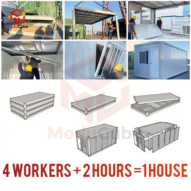 Moducube Flat Pack Container House Containerized Plant Growing Cabin Prefab Container House For Vertical Farming