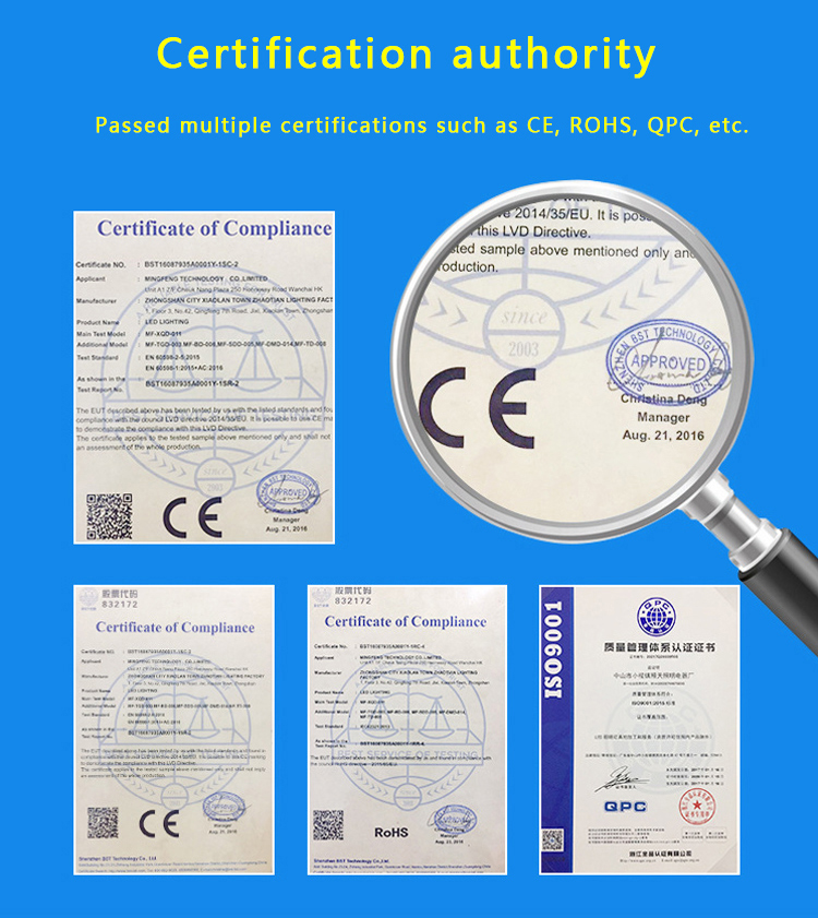 Compliance Certificates CE & RoHS