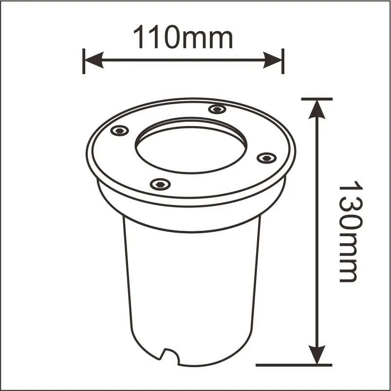 Round GU10 G5.3 MR16 IP67 Waterproof Stainless Steel Recessed Underground Inground Floor Buried Uplight Light