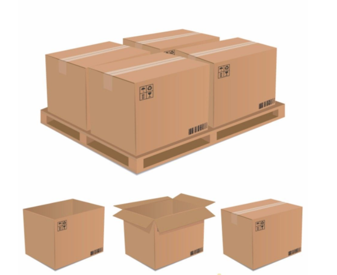 Cardboard packaging box details