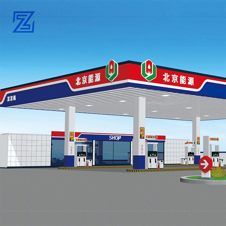 Wholesale Custom-made Stainless Steel Canopy LED Light Source 8-Year Lifespan Design Install Service for Gas Station Pylon Sign