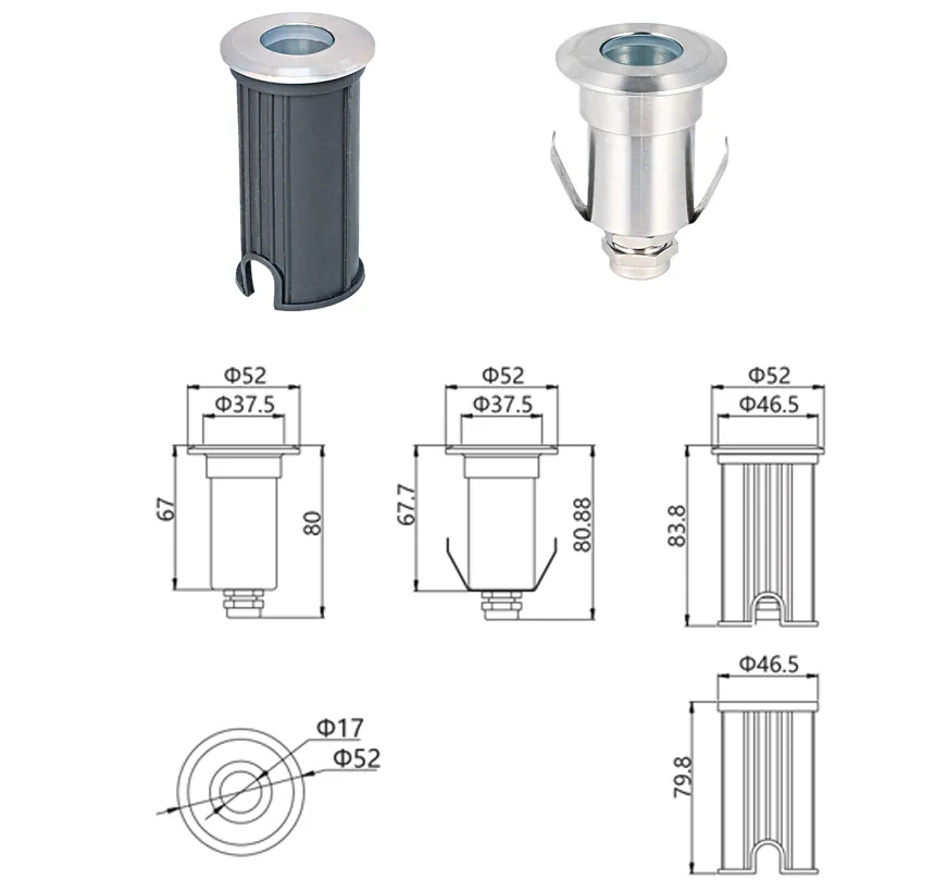 Outdoor Stainless Steel 1W 3W LED Underground Inground Recessed Garden Pathway Step Lights Details