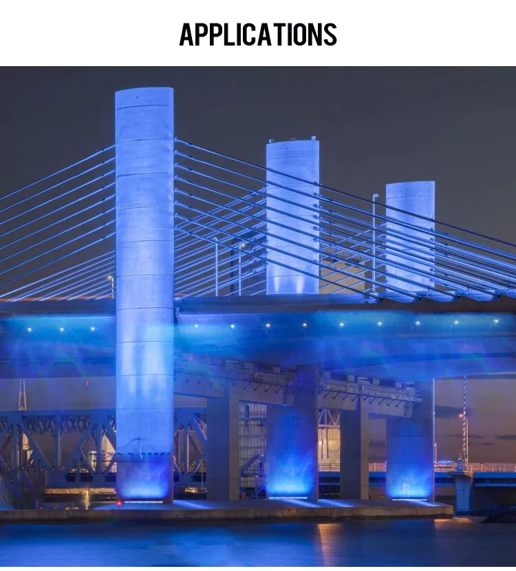 Outdoor Dynamic LED Water Wave Ripple Light Wall Washer RGBW 4 in 1 Water Pattern Building Landscape Light