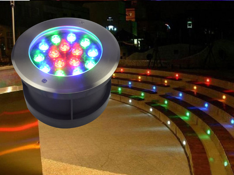 Hotook Premium Recessed LED Underground Lights WiFi APP Control Stainless Steel 15W RGB LED Inground Lights
