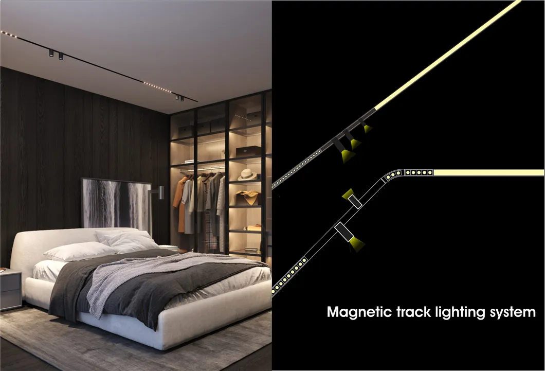 Tuya 48V Smart Track Lights System Magnetic Track Light LED Lights Spotlight